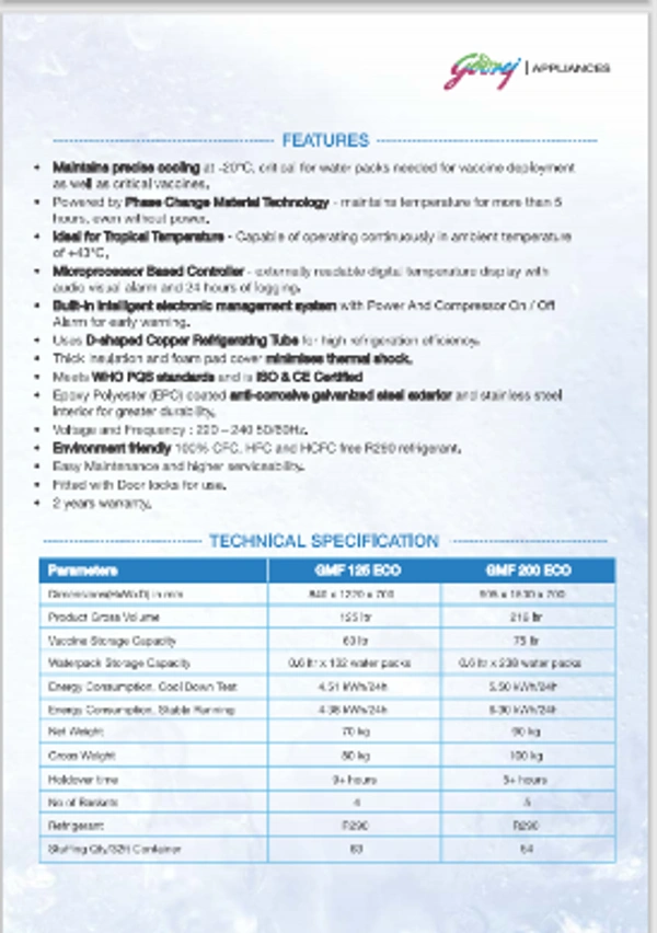 Godrej Pathology Storage Refrigerator